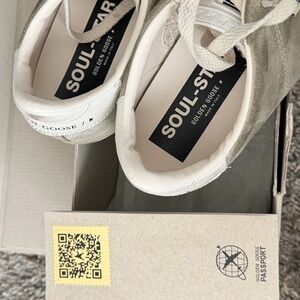 Golden Goose Soul-Star Sneakers in Gray and White